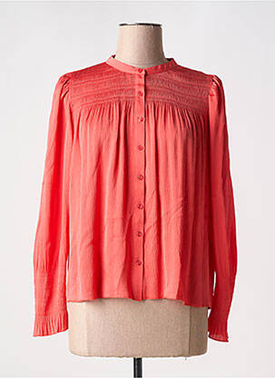 Chemisier col mao manches longues orange BA&SH femme