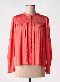Chemisier tissage crêpe manches longues orange BA&SH femme