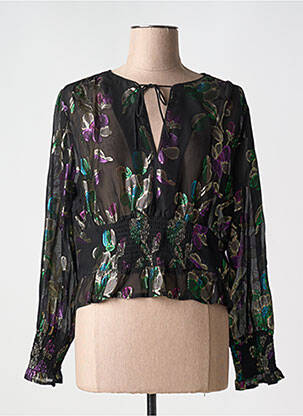 Blouse col rond manches longues noir BA&SH femme