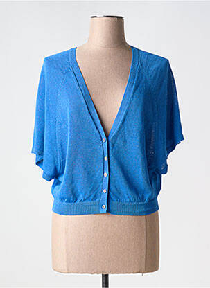 Gilet manches courtes resserrée sur le bas bleu BA&SH femme