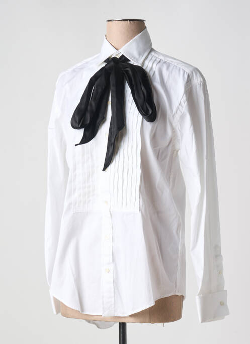 Chemisier coupe cintrée manches longues blanc RALPH LAUREN femme