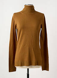 Pull col roulé coupe cintrée manches longues beige BARBARA BUI femme