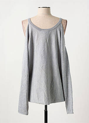 Pull col v manches longues gris BARBARA BUI femme