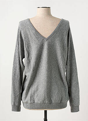 Pull resserrée sur le bas manches longues gris BARBARA BUI femme