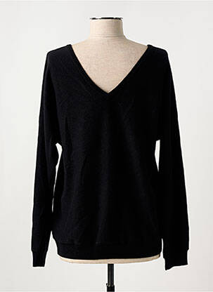 Pull col rond manches longues noir BARBARA BUI femme