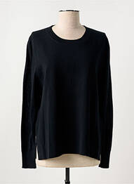 Pull col rond manches longues noir ALLUDE femme