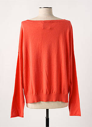 Pull col rond manches longues orange ALLUDE femme