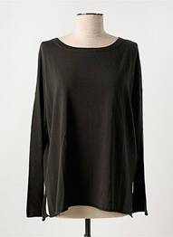 Pull col rond manches longues marron ALLUDE femme