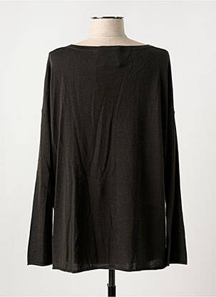 Pull col rond manches longues marron ALLUDE femme