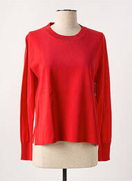 Pull col rond manches longues rouge ALLUDE femme