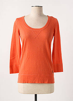 Pull coupe cintrée manches 3/4 orange MONCLER femme