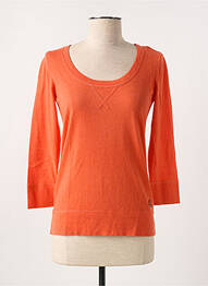 Pull coupe cintrée manches 3/4 orange MONCLER femme