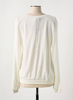 Pull col rond manches longues blanc MONCLER femme