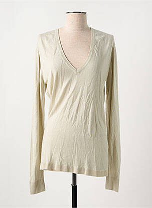 Pull coupe cintrée manches longues beige BARBARA BUI femme