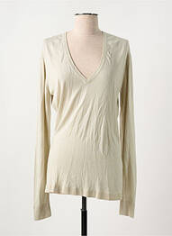 Pull coupe cintrée manches longues beige BARBARA BUI femme
