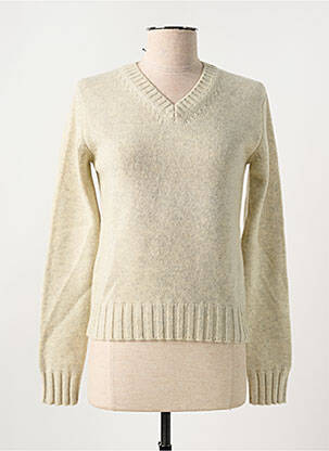 Pull col v manches longues beige BARBARA BUI femme