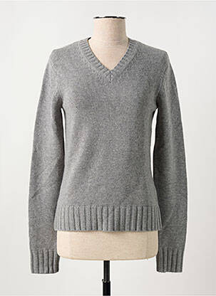 Pull col v manches longues gris BARBARA BUI femme