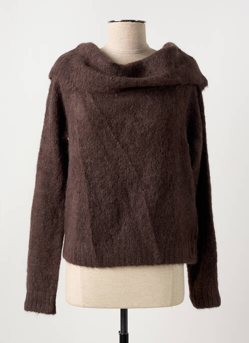 Pull col roulé marron BA&SH pour femme