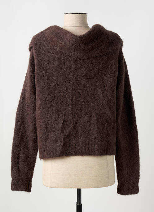 Pull col roulé marron BA&SH pour femme