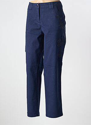 Pantalon 7/8 stretch taille normale bleu SHEEGO femme