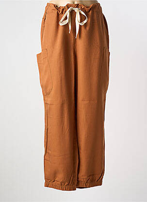 Pantalon cargo taille élastique taille normale marron SHEEGO femme
