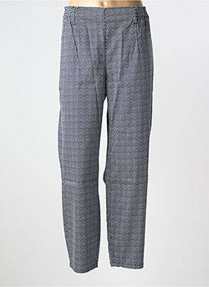 Pantalon droit tissage popeline taille normale bleu SHEEGO femme