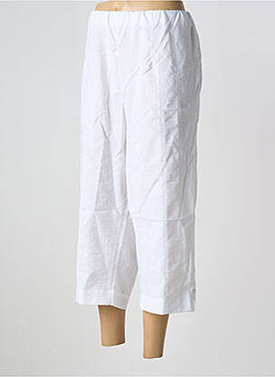 Pantacourt coupe droite taille normale blanc KJBRAND femme