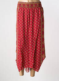 Pantalon 7/8 tissage popeline taille normale rouge SHEEGO femme