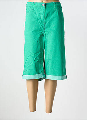 Bermuda coupe droite taille normale vert SHEEGO femme