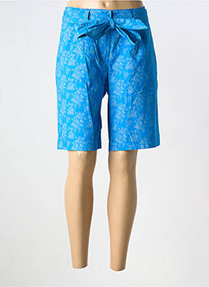Bermuda tissage popeline taille normale bleu SHEEGO femme