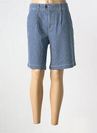 Bermuda taille à pinces taille normale bleu SHEEGO femme