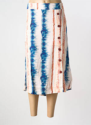 Jupe mi-longue taille normale bleu SHEEGO femme