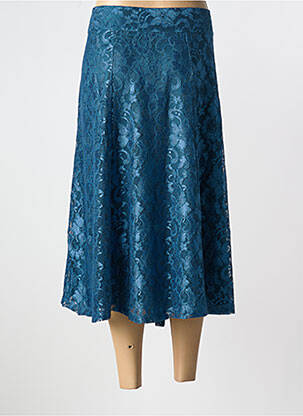 Jupe mi-longue stretch bleu SHEEGO femme