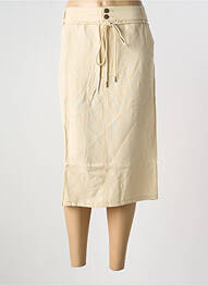 Jupe mi-longue coupe droite beige SHEEGO femme