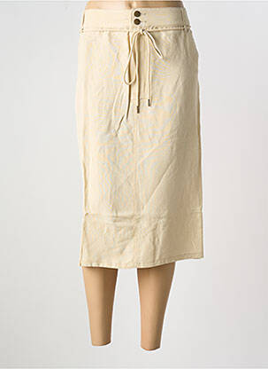 Jupe mi-longue coupe droite beige SHEEGO femme