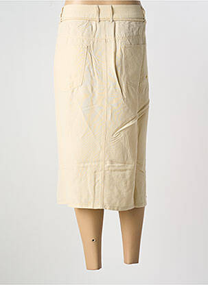 Jupe mi-longue coupe droite beige SHEEGO femme