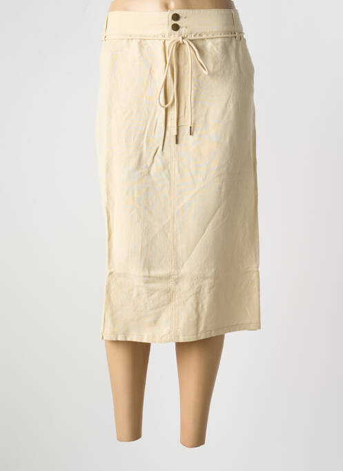 Jupe mi-longue beige SHEEGO pour femme