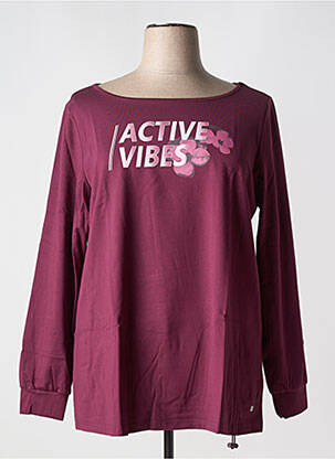 T-shirt manches longues manches longues violet SHEEGO femme