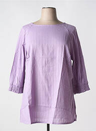 Tunique manches longues tissage crêpe violet SHEEGO femme