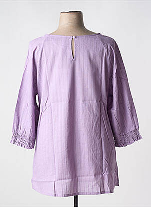Tunique manches longues tissage crêpe violet SHEEGO femme