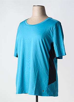 T-shirt coupe droite manches courtes bleu SHEEGO femme