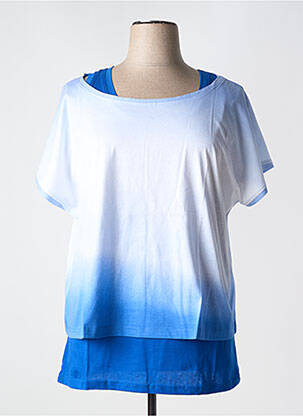 T-shirt stretch manches courtes bleu SHEEGO femme