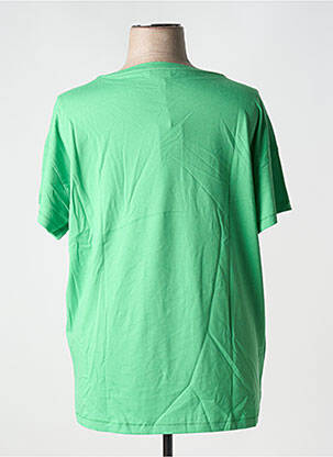 T-shirt coupe droite manches courtes vert TRIANGLE femme