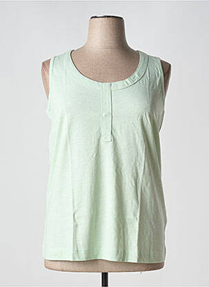 Débardeur stretch sans manche vert SHEEGO femme