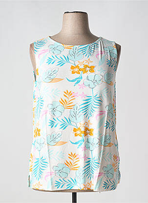 Débardeur stretch sans manche bleu SHEEGO femme