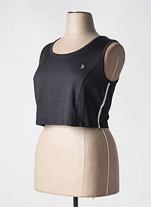 Débardeur coupe ajustée sans manche noir SHEEGO femme