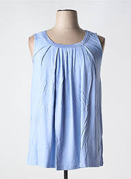 Débardeur coupe droite sans manche bleu SHEEGO femme