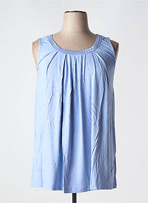 Débardeur coupe droite sans manche bleu SHEEGO femme