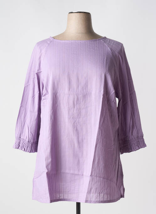 Tunique manches longues violet SHEEGO pour femme