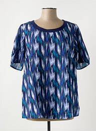 T-shirt imprimé fantaisie manches courtes bleu SHEEGO femme